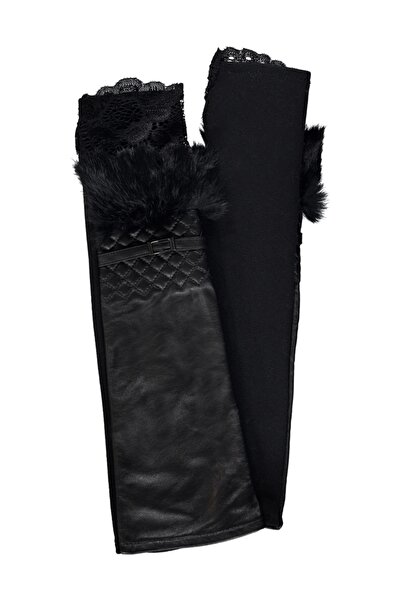 ENZIO GIZZI Kadın Uzun Parmaksız Hakıkı Derı Eldıven