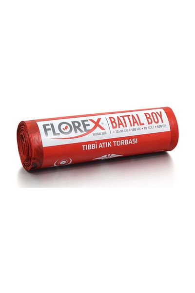 Florex Medical Waste Printed Outsize Garbage Bag 630 Gr (10 Rolls / 100 Pieces)