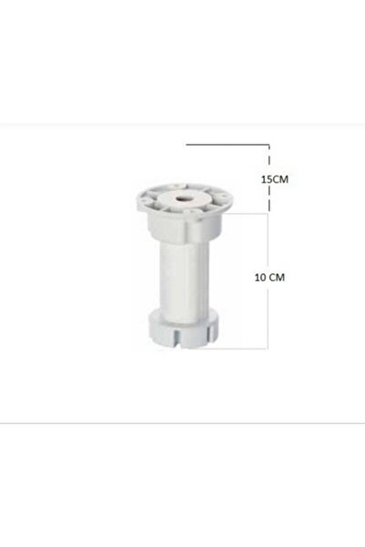 ARON Belsan 10×15 Ayarlanabilir Plastik Mutfak Dolap Baza Mobilya Ayağı Gri 10 Adet