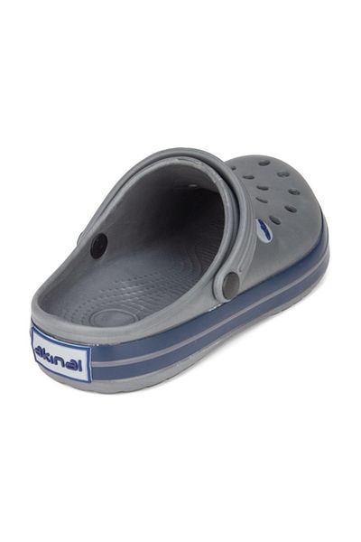 Akınal Bella E195 Men's Gray Hospital Sabo Slippers Sandals