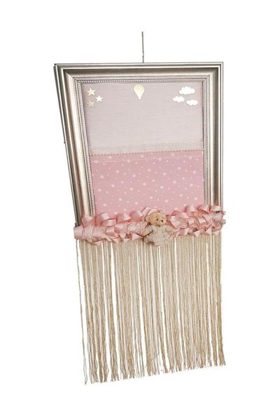 PartiPan Pink Door Ornament with Teddy Bear