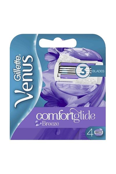 Gillette Venus Breeze Comfortglide Women's Spare Shaving Blade New Pack of 4