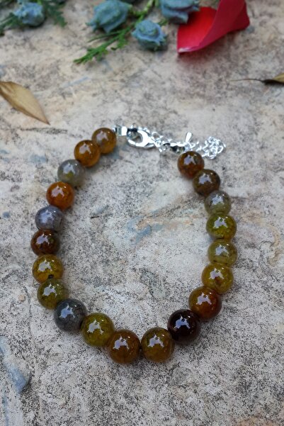 Stoneage سوار نسائي من حجر العقيق الطبيعي من كارما