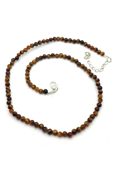 Stoneage Tiger Eye Natural Stone Men's Women's Necklace