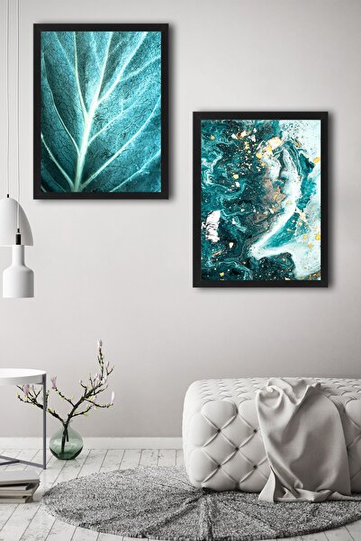 Çerçeve Hediyeli Poster Set Turquoise 2'li