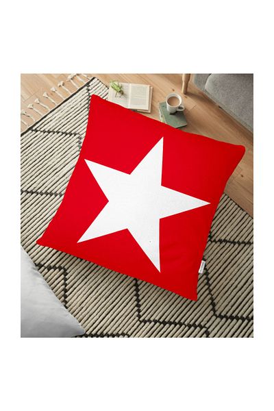 Realhomes Pernă decorativă de podea 70x70 cm imprimată digital cu model stele