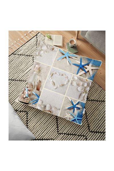 Realhomes Perna Decorativa de Pardoseala Imprimata Digital Starfish - 70 X 70 Cm