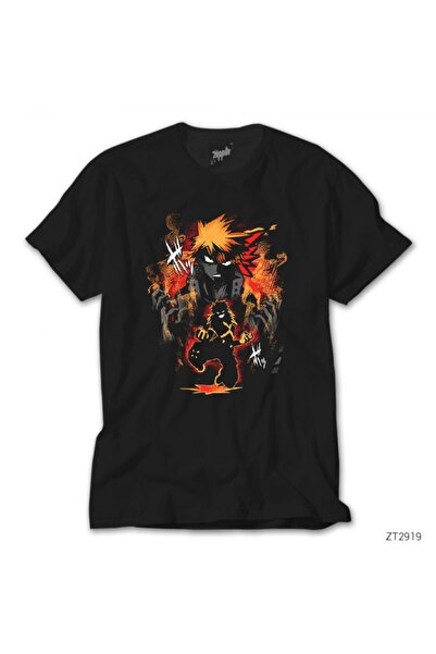Z zepplin تي شيرت ماي هيرو أكاديمي كاتسوكي أسود