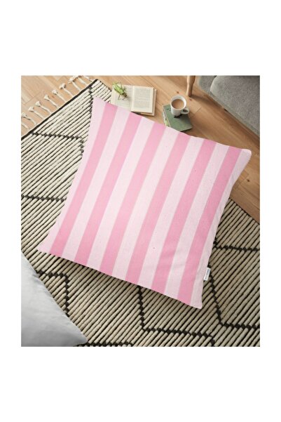 Realhomes Pembe Renklerin Uyumu Modern Tasarımlı Dekoratif Yer Minderi 70X70cm.