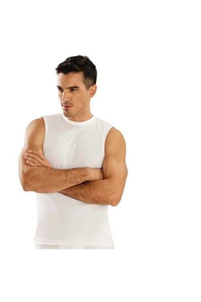 Tutku 0108 Model - 6 Pack Crew Neck Tank Top, Zero Sleeve