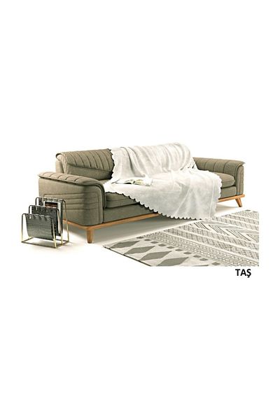 A.S.T Topdağı Tekstil Husa de scaun din chenille din scoarță de copac și piatră de șal de scaun