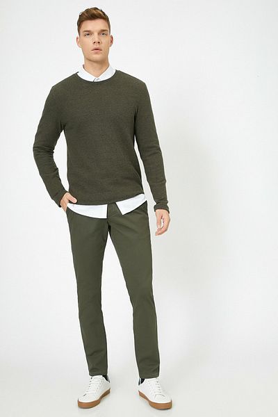 Koton Men's Green Pocket Detailed Trousers
