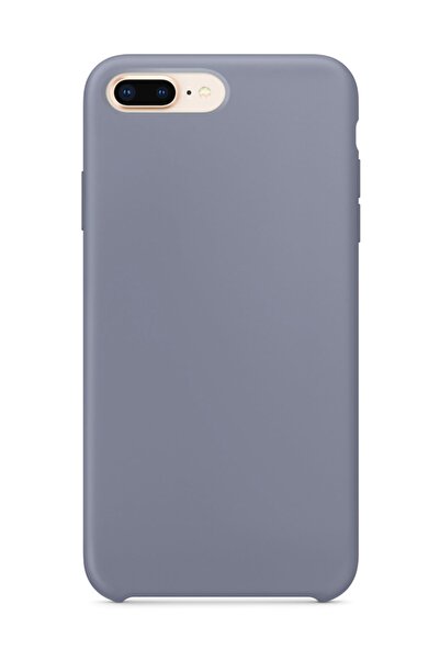 Microsonic Apple Iphone 8 Plus Kılıf Liquid Lansman Silikon Lavanta Grisi