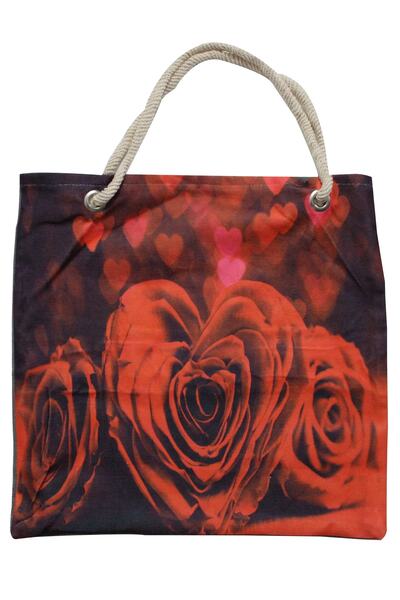 4KF Πολύχρωμη γυναικεία τσάντα παραλίας 857000001795