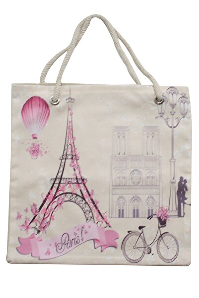 4KF Πολύχρωμη γυναικεία τσάντα παραλίας 857000001788