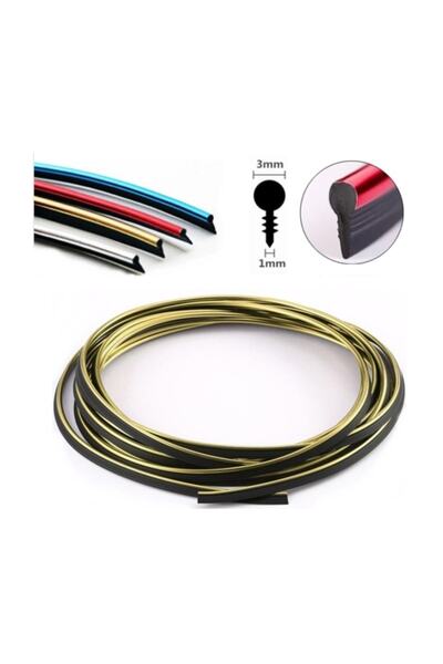 Oto Aksesuarcım شريط طوربيد من نسيج قطني طويل من النيكل بطول 5 أمتار، أصفر ساطع