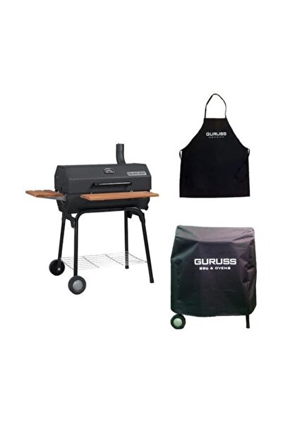 Guruss Siyah Kömürlü Barbekü Döküm Tam Set Kömürlü Mangal Cg-075