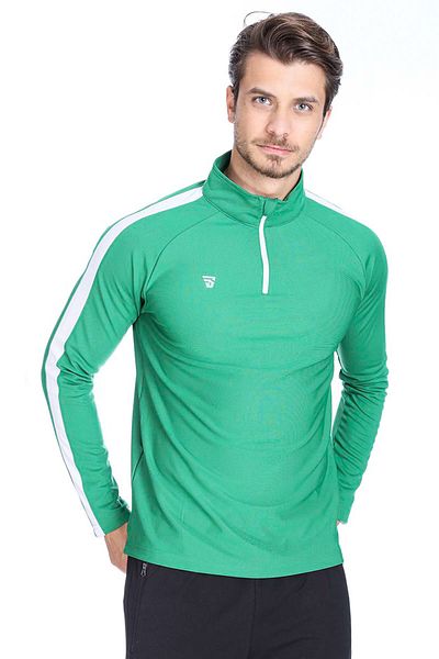 Sportive Hediyelik Мъжки суитшърт Sportive Fiume с цип в зелено - TKM100519-YSL