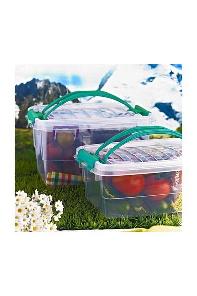 HOBBY LİFE 7 Lt Storage Box with Handle Picnic Basket Carrying Box