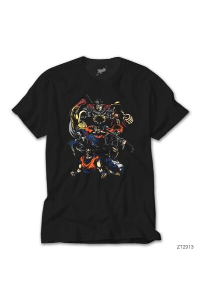 Z zepplin Μαύρο T-Shirt χαρακτήρων Anime