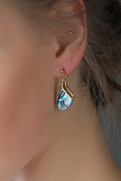 ARIKI Kadın Altın Swoosh Küpe PE430