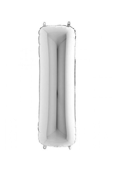Big Party I Letter Silver Foil Balloon 102 cm