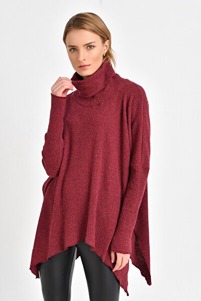 Quincey Woolen Casual Sweater Claret Red Bdm2523