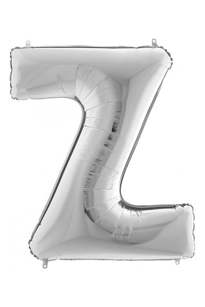 Big Party Z Letter Silver Foil Balloon 102 Cm