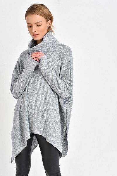 Quincey Pulover lângă din lână gri deschis BDM2526