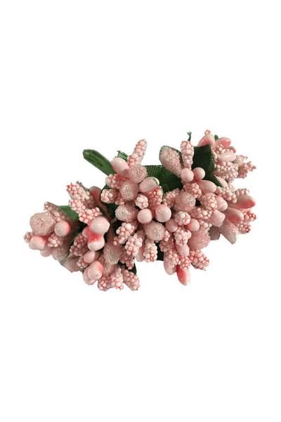 ELITETIME زهرة برعم صناعية كبيرة الحجم باللون الوردي (2 سم * 2 سم) 144 قطعة - ديكور زهور صناعية، طاولة