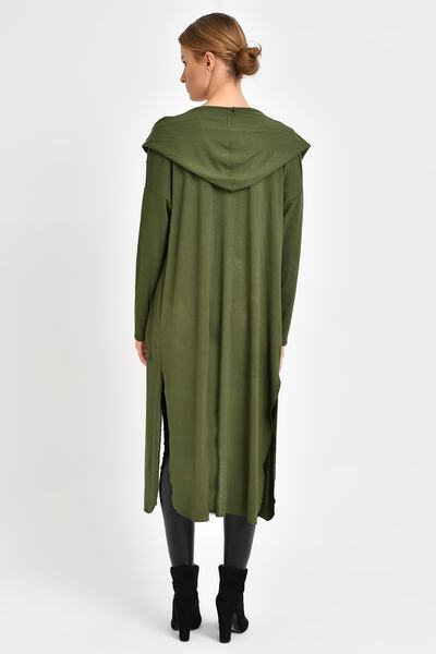 Quincey HK2417 Model Khaki Cardigan