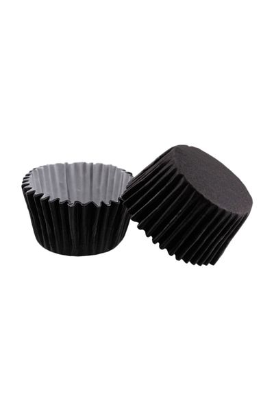 TT Tahtakale Toptancıları Black Cupcake Mold - Pet Capsule Cake Mold, 48x34mm (100 Pieces)
