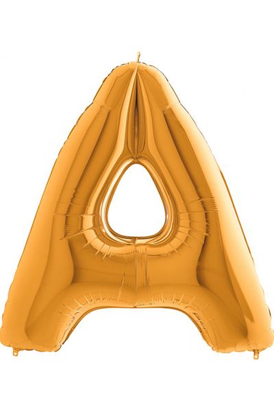 Big Party Letter A Gold Foil Balloon 102 Cm