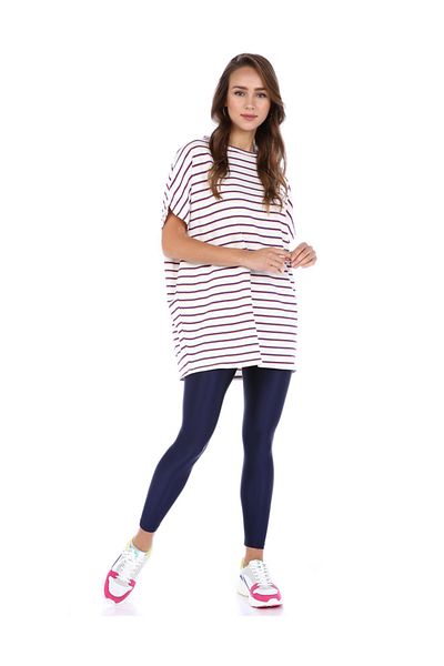 Dema Navy Blue High Waist Glossy Leggings