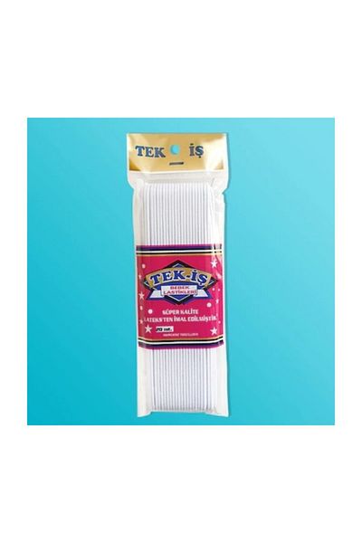Tek-İş 20 m Leg Rubber Frost Rubber Waist Rubber Baby Rubber White