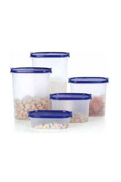 Tupperware Oval Set of 5 Blue Color