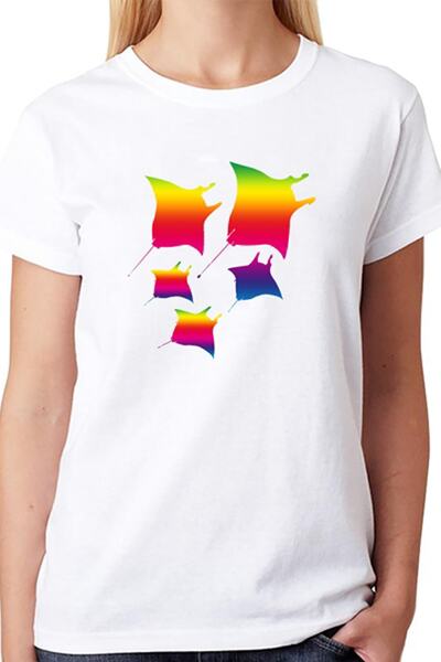 SCUBAPROMO Manta Family Women's White T-Shirt