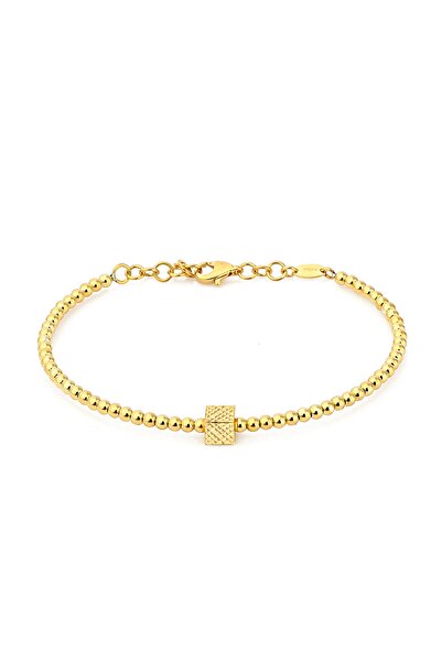 MySilvers Mikron Altın Kaplama Top Kelepçe Kadın Altın