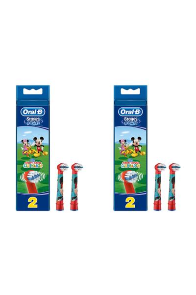 Braun Oral-b Stages Cocuklar Icin Diş Fırcası Yedek Başlığı Mickey Mouse 2 2 4 Adet
