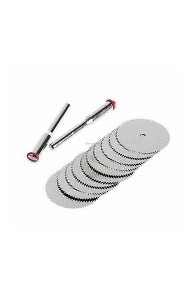 Genel Markalar 10 Adet 32 mm Ahşap Bıçak Disk Testere + 2 Mandren