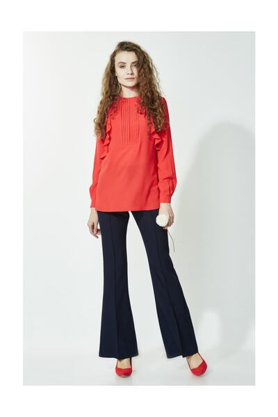 SORALLİNE Kadın Lacivert İspanyol Paça Pantolon