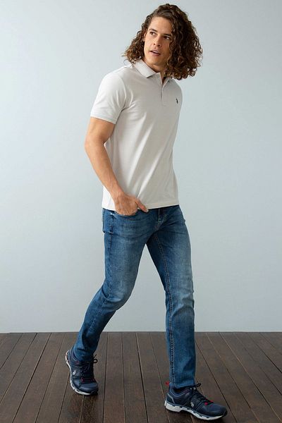 U.S. Polo Assn. Ανδρικό μπλουζάκι πόλο με λαιμόκοψη G081GL011.000.739379