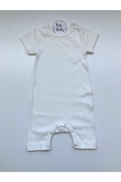 KEY KIDS Baby Girl White Corded Romper Jumpsuit 2-3 Years