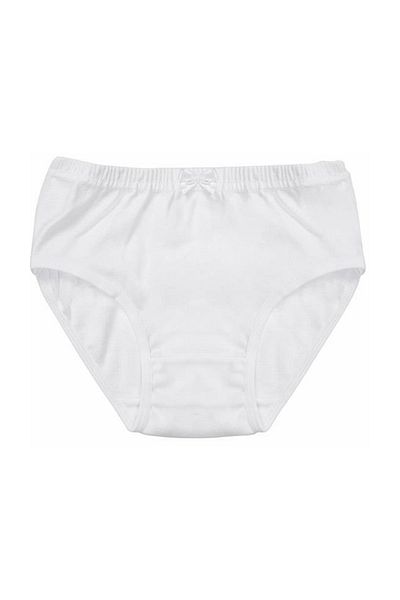 NBB White Ribbed Girl's Slip Panties
