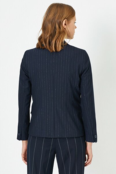 Koton Kadın Lacivert Cep Detaylı Ceket