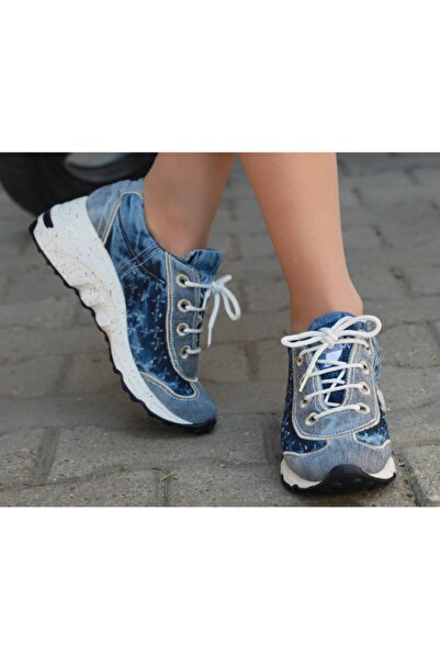 StarBlueMooN Bayan Kot Spor Ayakkabı