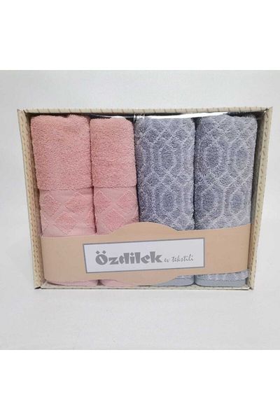 Özdilek Diamond 4-Piece Boxed Towel