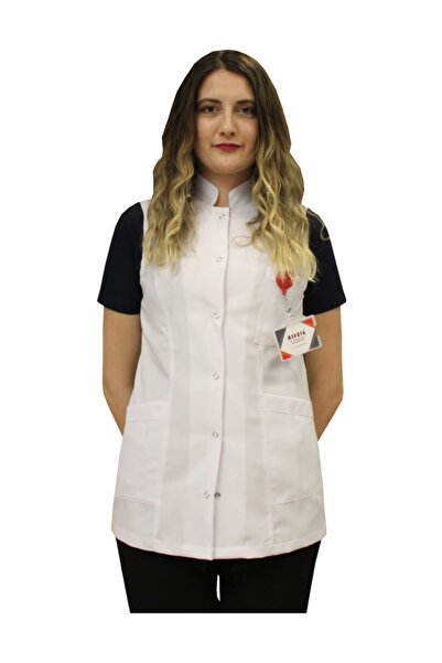 safaforma مريلة طبيب للنساء ذات طية صدر السترة، ممرضة، معلم، مريلة مختبر صيدل...