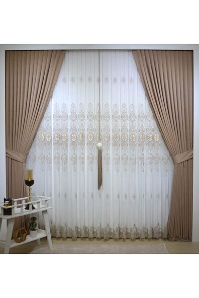 perhal perde ve halı Pleated Velvet Honeycomb Textured Single Wing Background Curtain