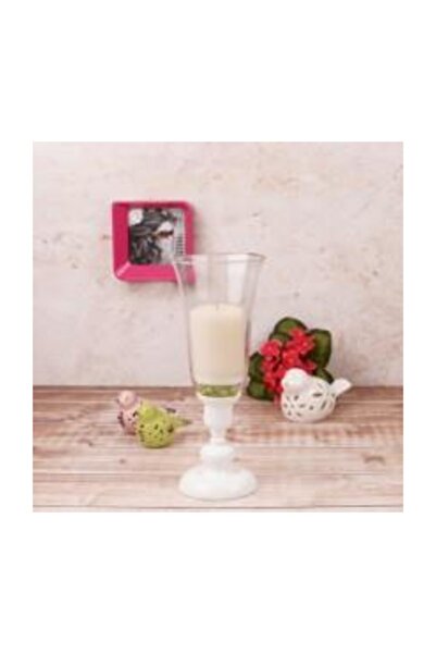 Kosova Ksv Ferforje Tekli Ayaklı Şamdan- Mumluk 30cm.